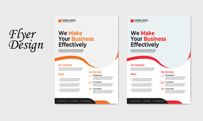 a creative modern corporate business flyer design templates with multiple color variations for creative professional business