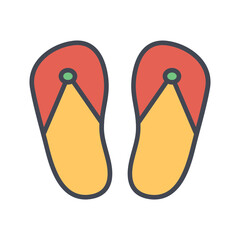 Spa Slippers Vector Icon