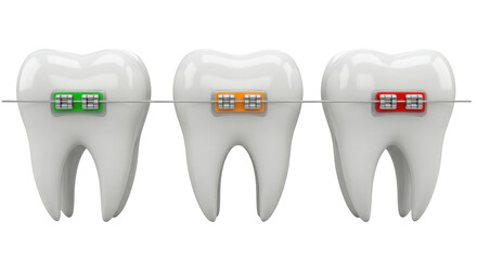 Isolated Teeth with Braces