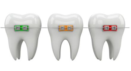 Isolated Teeth with Braces