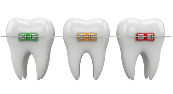 Isolated Teeth with Braces