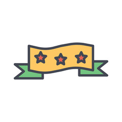 Stars and Stripes Ribbon Vector Icon