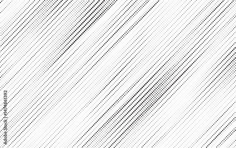 Aufkleber black and white square dots background. diagonal, oblique, slanting dots lines, stripes geometric ve
