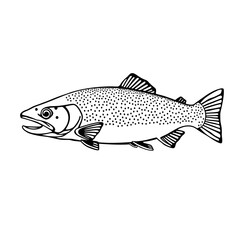 Black Fish Silhouette Art