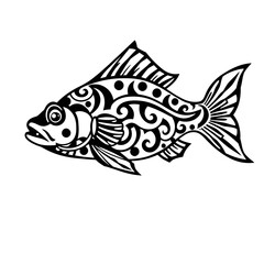 Tribal Pattern Fish Art