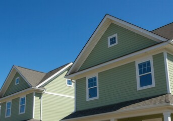 New Green House Exterior Home Facade Design Modern Architecture Roof Style Walls Urban Siding Estate