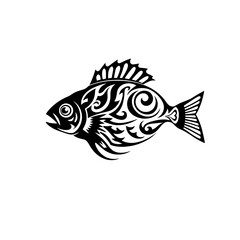 Obraz premium Small Fish Vector Outline