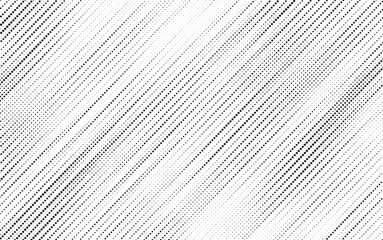 Black and White Square Dots Background. Diagonal, oblique, slanting dots lines, stripes geometric vector pattern. Abstract halftone texture and background. Vector illustration