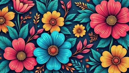 Intricate line art floral pattern, ideal for elegant flyers , clean, monochrome