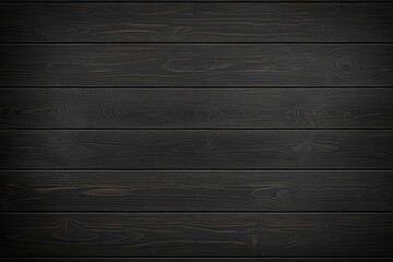 Naklejka premium Dark wood planks in horizontal rows. Textured surface with subtle variations in tone and grain