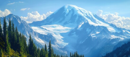 Obraz premium Majestic Mountain Peaks