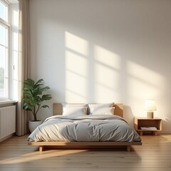 Minimalist bedroom interior