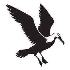 Effortless Flight Albatross silhouette – Albatross illustration – Minimalist Albatross vector – Bird silhouette

