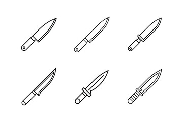 knife line art vector illustration