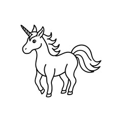horse silhouette vector line art
