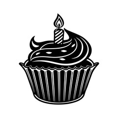 vector illustration of cupcakes vector art