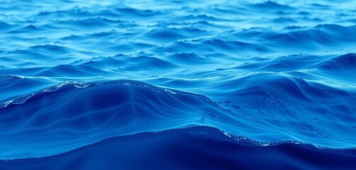 Obraz premium Layered blue ocean wave vector background, abstract water texture, ocean wave, deep