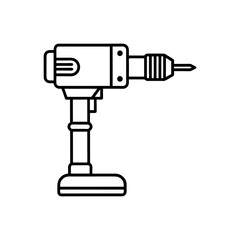 vector illustration of electric drill line art