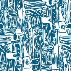 Monochrome  seamless grunge pattern. Vector illustration