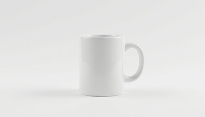 Obraz premium White ceramic mug isolated on white studio background, catering, blank
