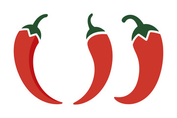 Red hot chili peppers spicy food vector graphic