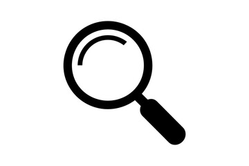 Search find magnifying glass icon vector graphic