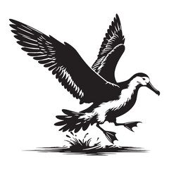 Endless Sky Albatross silhouette – Albatross illustration – Minimalist Albatross vector – Bird silhouette

