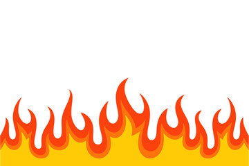 Burning flame fire hot inferno vector illustration