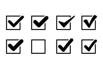 Check marks symbols vector graphic design element