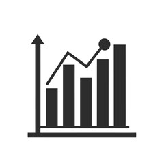 business graph on white background