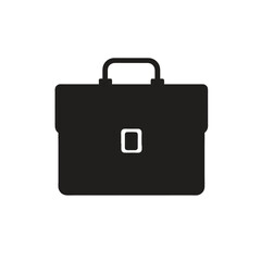 black suitcase isolated on white