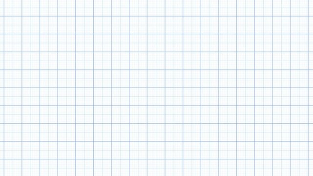 Animation loop of a vertical scrolling of a white graph paper background (landscape)