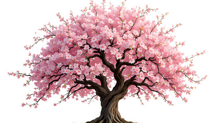 Fototapeta premium Beautiful pink cherry blossom tree in full bloom.