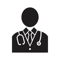Doctor Icon silhouette Vector art illostration Design.