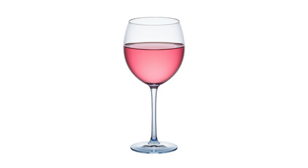 Isolated Glass of Ros� Wine