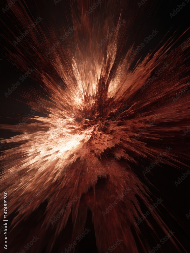 Aufkleber Vibrant Abstract Explosion With Muscle Tone Texture Illuminated by Top Light Showcasing Dynamic Energy