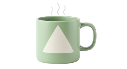 Isolated Green Mug with Triangle