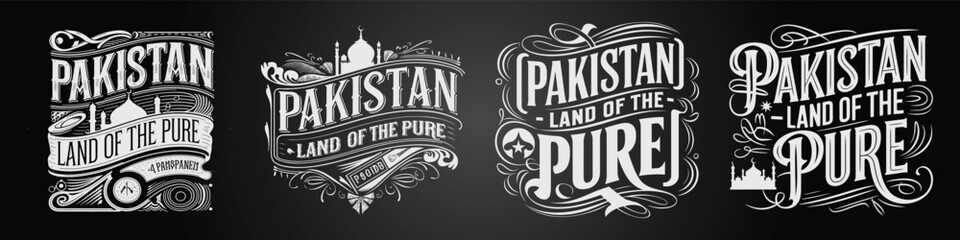 Pakistan Blackboard Chalk Art with Global Learning & Freedom Motifs