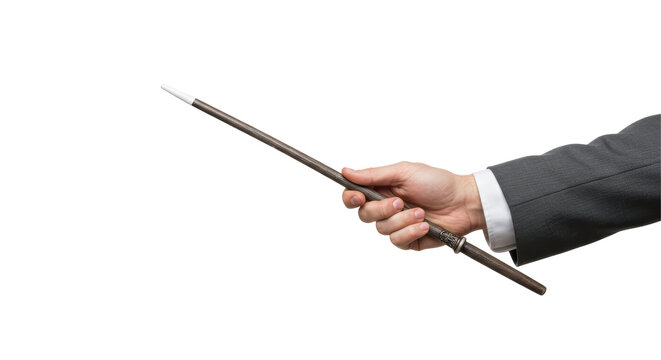Isolated Hand Holding Magic Wand