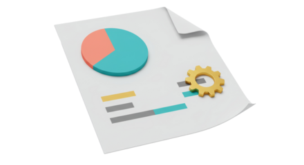 Isolated Data Chart with Gear