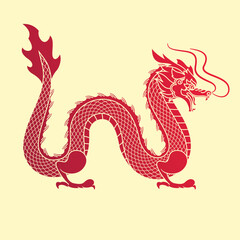 Fototapeta premium dragon drawing vector design