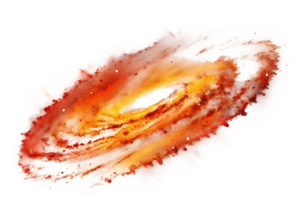 A red galaxy isolated on white background PNG