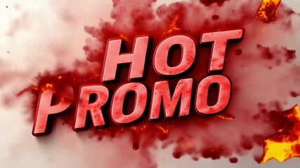 Promotional graphic featuring fiery text on background - Powered by Adobe