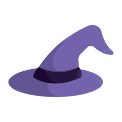Isolated colored witch hat icon Vector