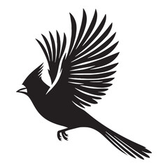 Silent Sentinel Cardinal silhouette – Cardinal illustration – Minimalist Cardinal vector – Bird silhouette

