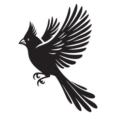 Winter Watcher Cardinal silhouette – Cardinal illustration – Minimalist Cardinal vector – Bird silhouette

