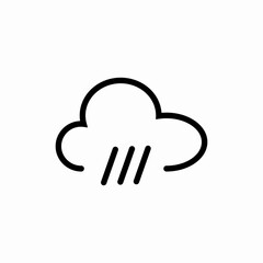 Rain cloud weather storm icon vector sign
