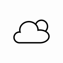 Cloud storage computing data icon vector sign