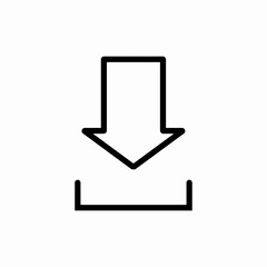 Download arrow direction button icon vector sign