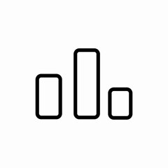 Bar chart data statistics icon vector sign